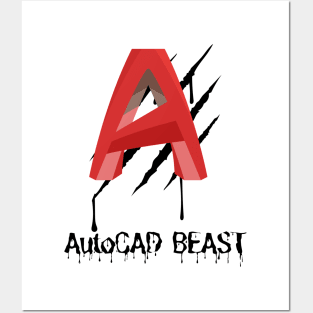 AUTOCAD PROFISSIONAL , NEW AUTOCAD DESIGN , T shirt Autocad design & CLEAN SIMPLE DESIGN AUTOCAD SHIRT Posters and Art